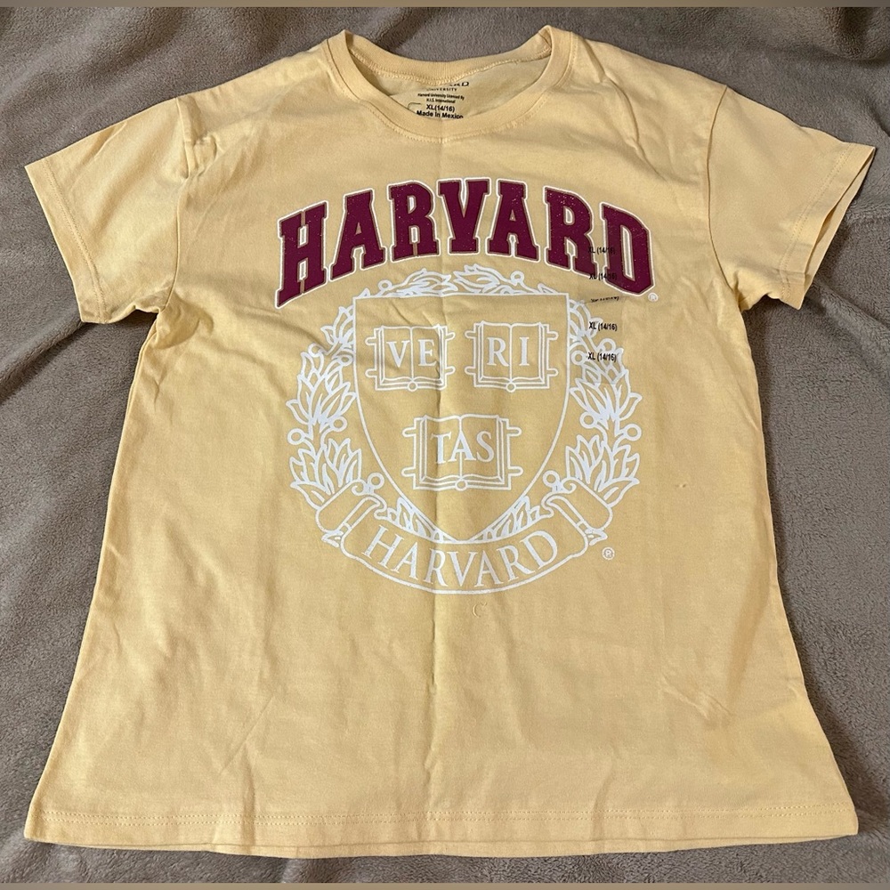 Harvard University Boys Unisex Short Sleeve Graphic Tee T-shirt Top 14/16